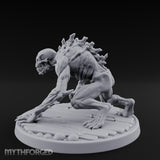 Knuckle Dragging Fang Baring Ghoul Miniature for Dungeons and Dragons, Pathfinder or other TTRPGs