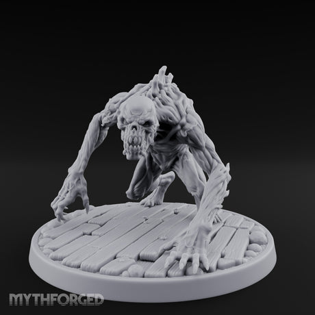 Knuckle Dragging Fang Baring Ghoul Miniature for Dungeons and Dragons, Pathfinder or other TTRPGs