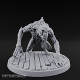 Knuckle Dragging Fang Baring Ghoul Miniature for Dungeons and Dragons, Pathfinder or other TTRPGs