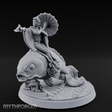 Fan Flourishing Koi Mage Miniature for Dungeons and Dragons, Pathfinder or other TTRPGs