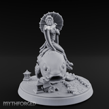 Fan Flourishing Koi Mage Miniature for Dungeons and Dragons, Pathfinder or other TTRPGs