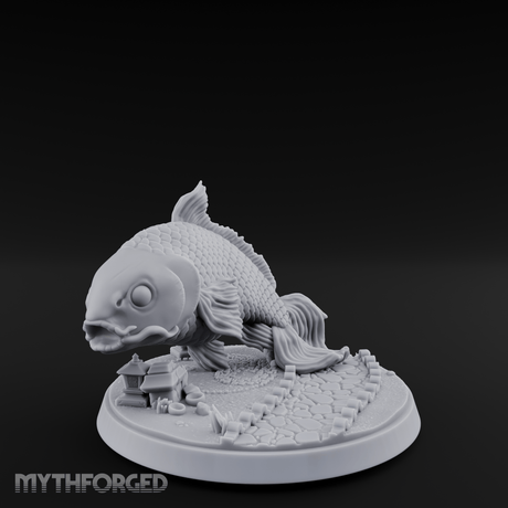 Scales Glinting Koi Beast Miniature for Dungeons and Dragons, Pathfinder or other TTRPGs