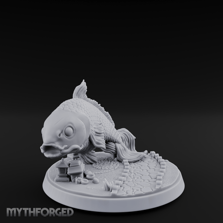Scales Glinting Koi Beast Miniature for Dungeons and Dragons, Pathfinder or other TTRPGs