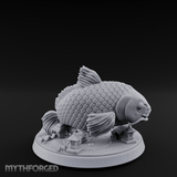 Scales Glinting Koi Beast Miniature for Dungeons and Dragons, Pathfinder or other TTRPGs