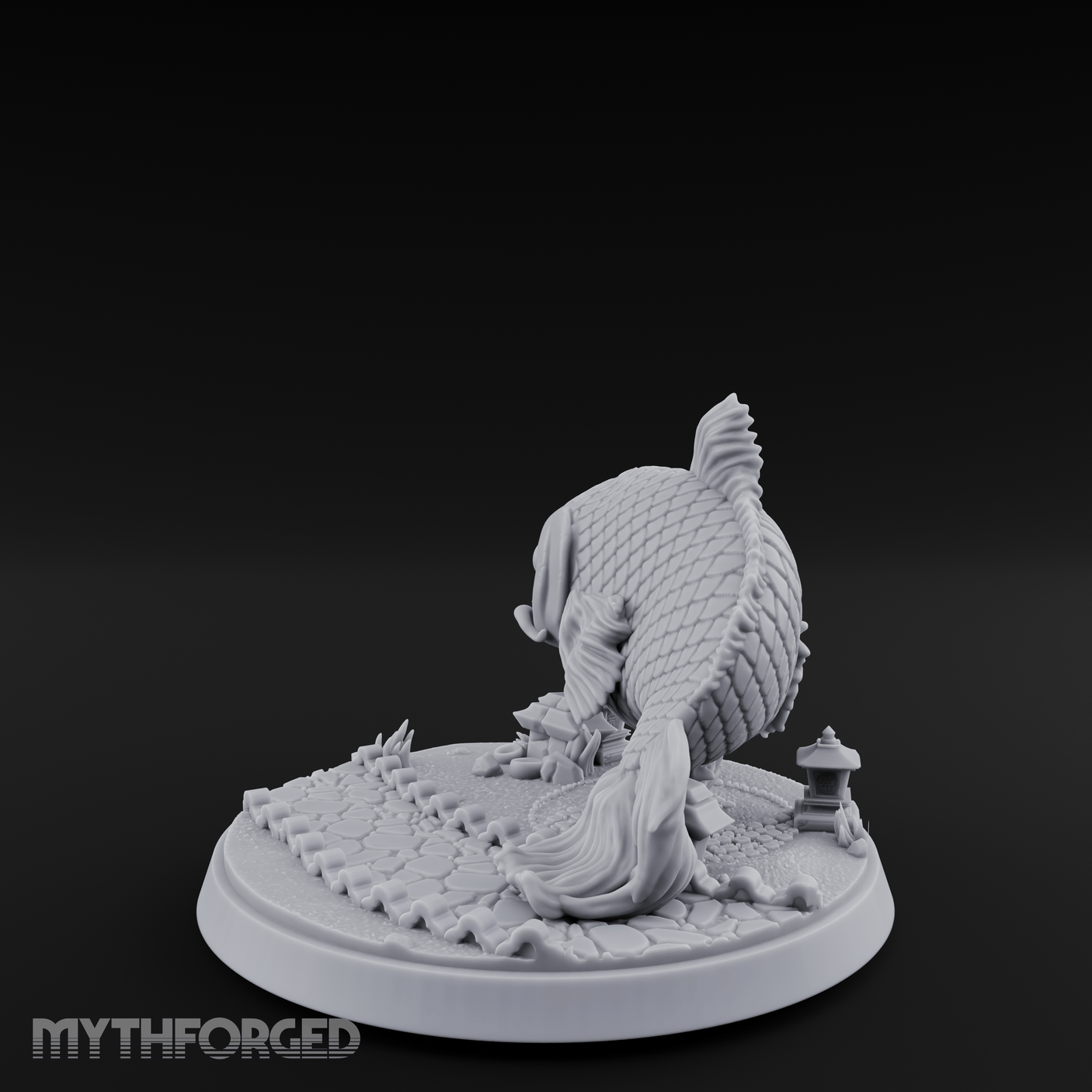 Scales Glinting Koi Beast Miniature for Dungeons and Dragons, Pathfinder or other TTRPGs