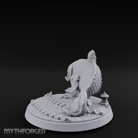 Scales Glinting Koi Beast Miniature for Dungeons and Dragons, Pathfinder or other TTRPGs
