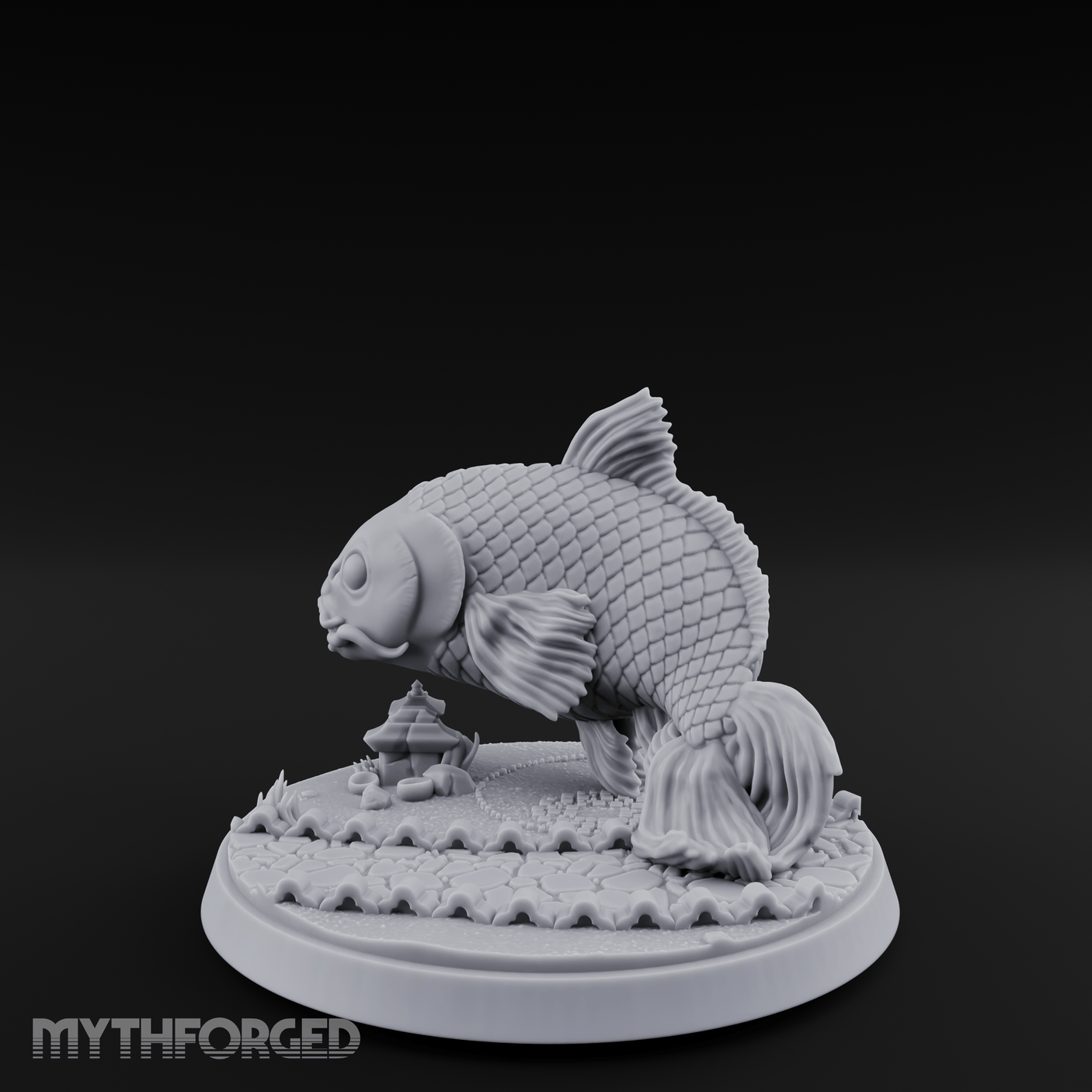 Scales Glinting Koi Beast Miniature for Dungeons and Dragons, Pathfinder or other TTRPGs