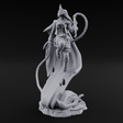 Whip Cracking Descent Tiefling Warlock Miniature for Dungeons and Dragons, Pathfinder or other TTRPGs