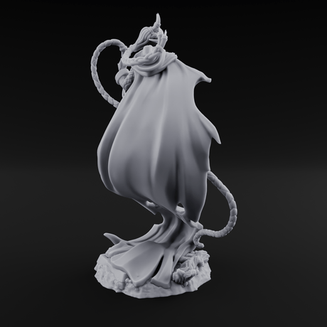 Whip Cracking Descent Tiefling Warlock Miniature for Dungeons and Dragons, Pathfinder or other TTRPGs