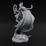 Whip Cracking Descent Tiefling Warlock Miniature for Dungeons and Dragons, Pathfinder or other TTRPGs