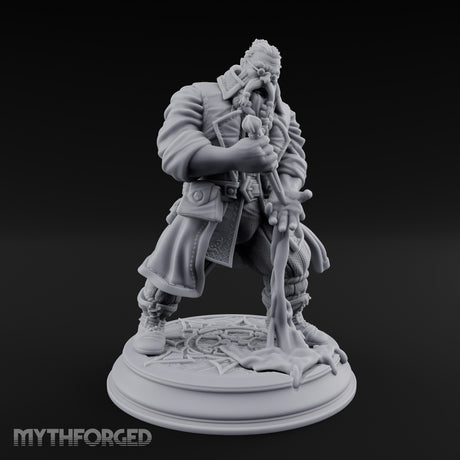 Blade Drawing Dwarf Duelist Miniature for Dungeons and Dragons, Pathfinder or other TTRPGs