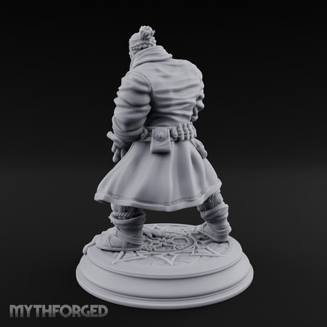 Blade Drawing Dwarf Duelist Miniature for Dungeons and Dragons, Pathfinder or other TTRPGs