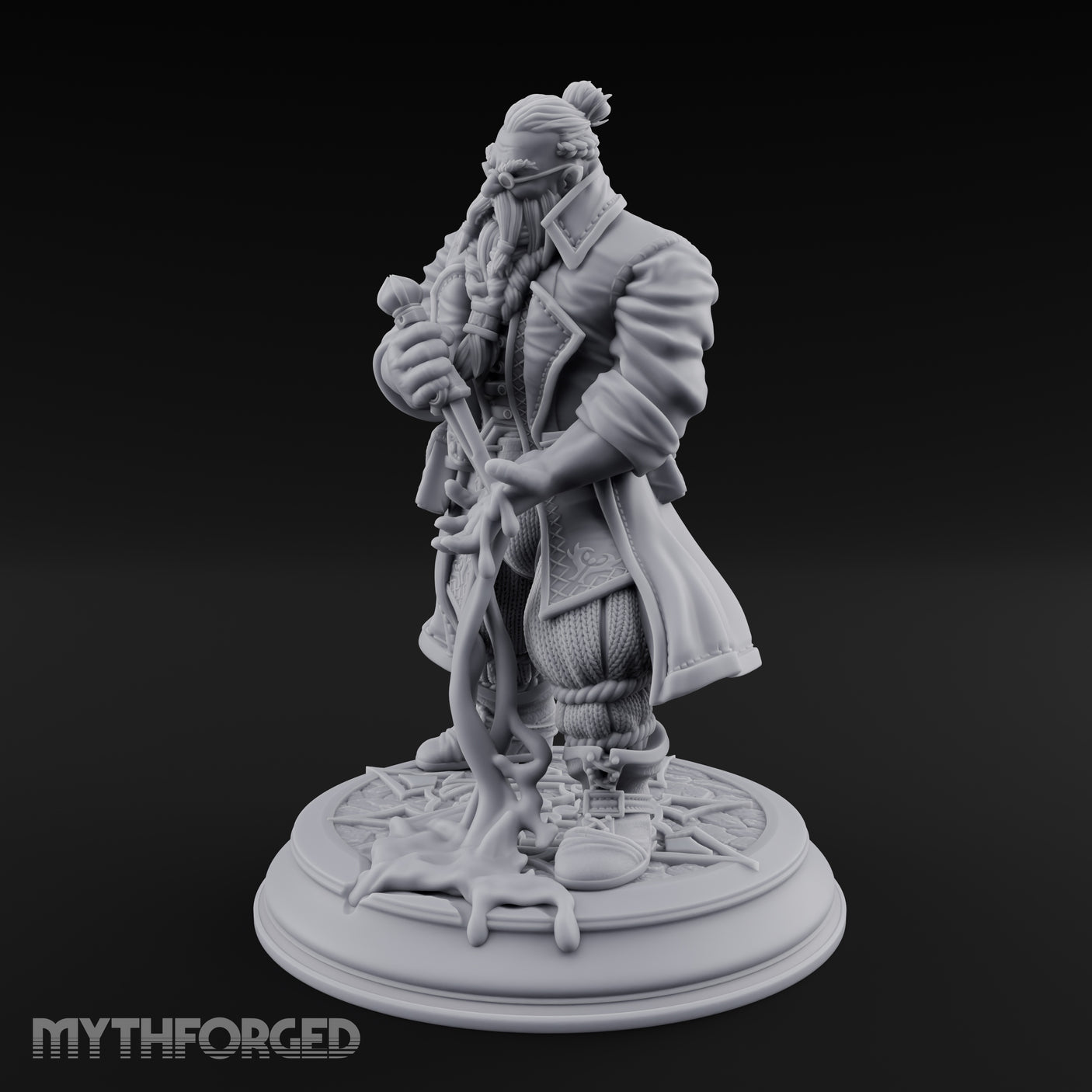 Blade Drawing Dwarf Duelist Miniature for Dungeons and Dragons, Pathfinder or other TTRPGs
