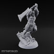 Overhead Cleave Orc Barbarian Miniature for Dungeons and Dragons, Pathfinder or other TTRPGs
