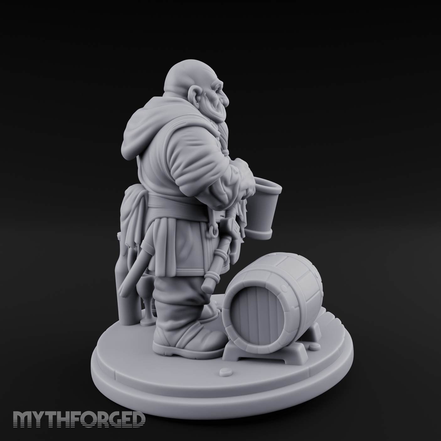 Tankard Toasting Dwarf Brewmaster Miniature for Dungeons and Dragons, Pathfinder or other TTRPGs