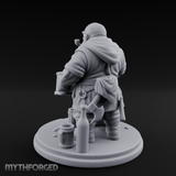 Tankard Toasting Dwarf Brewmaster Miniature for Dungeons and Dragons, Pathfinder or other TTRPGs