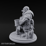 Tankard Toasting Dwarf Brewmaster Miniature for Dungeons and Dragons, Pathfinder or other TTRPGs