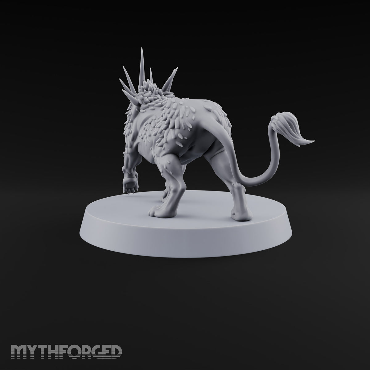 Peeled Face, Raised Hackles Krenshar Spined Skull-Faced Feline — A