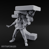 Juggling Heads Human Entertainer Miniature for Dungeons and Dragons, Pathfinder or other TTRPGs
