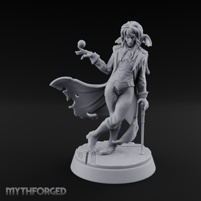 Orb Conjuring Tiefling Sorcerer Miniature for Dungeons and Dragons, Pathfinder or other TTRPGs
