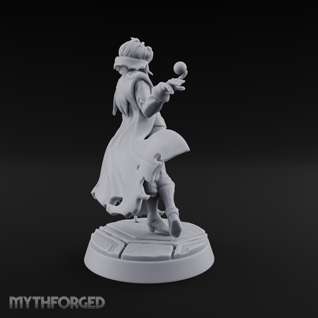 Orb Conjuring Tiefling Sorcerer Miniature for Dungeons and Dragons, Pathfinder or other TTRPGs
