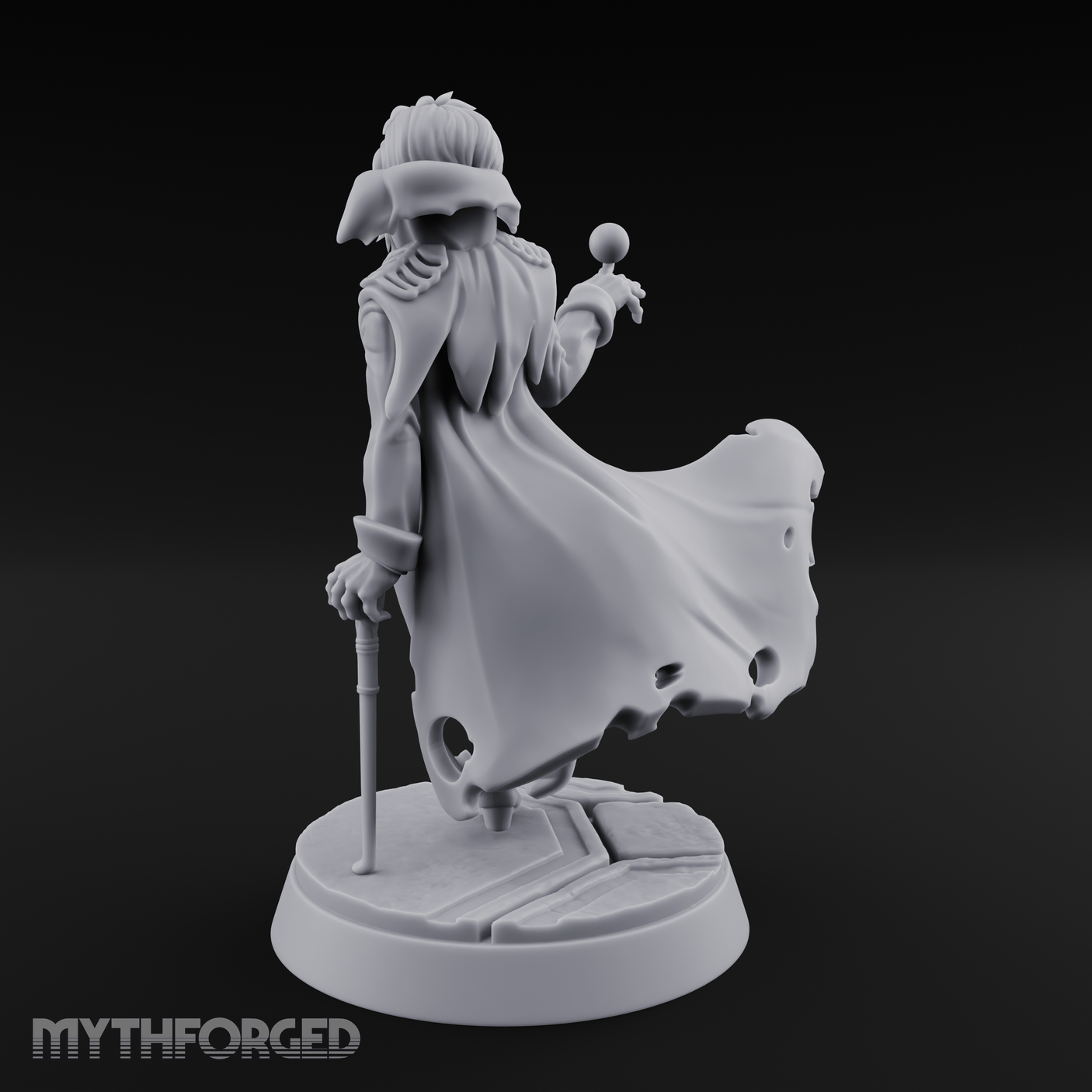Orb Conjuring Tiefling Sorcerer Miniature for Dungeons and Dragons, Pathfinder or other TTRPGs