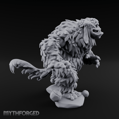 Shaggy And Snarling Owlbear Brute Miniature for Dungeons and Dragons, Pathfinder or other TTRPGs
