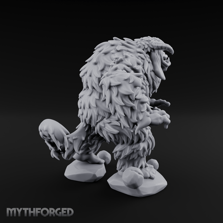Shaggy And Snarling Owlbear Brute Miniature for Dungeons and Dragons, Pathfinder or other TTRPGs