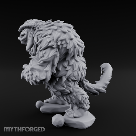 Shaggy And Snarling Owlbear Brute Miniature for Dungeons and Dragons, Pathfinder or other TTRPGs
