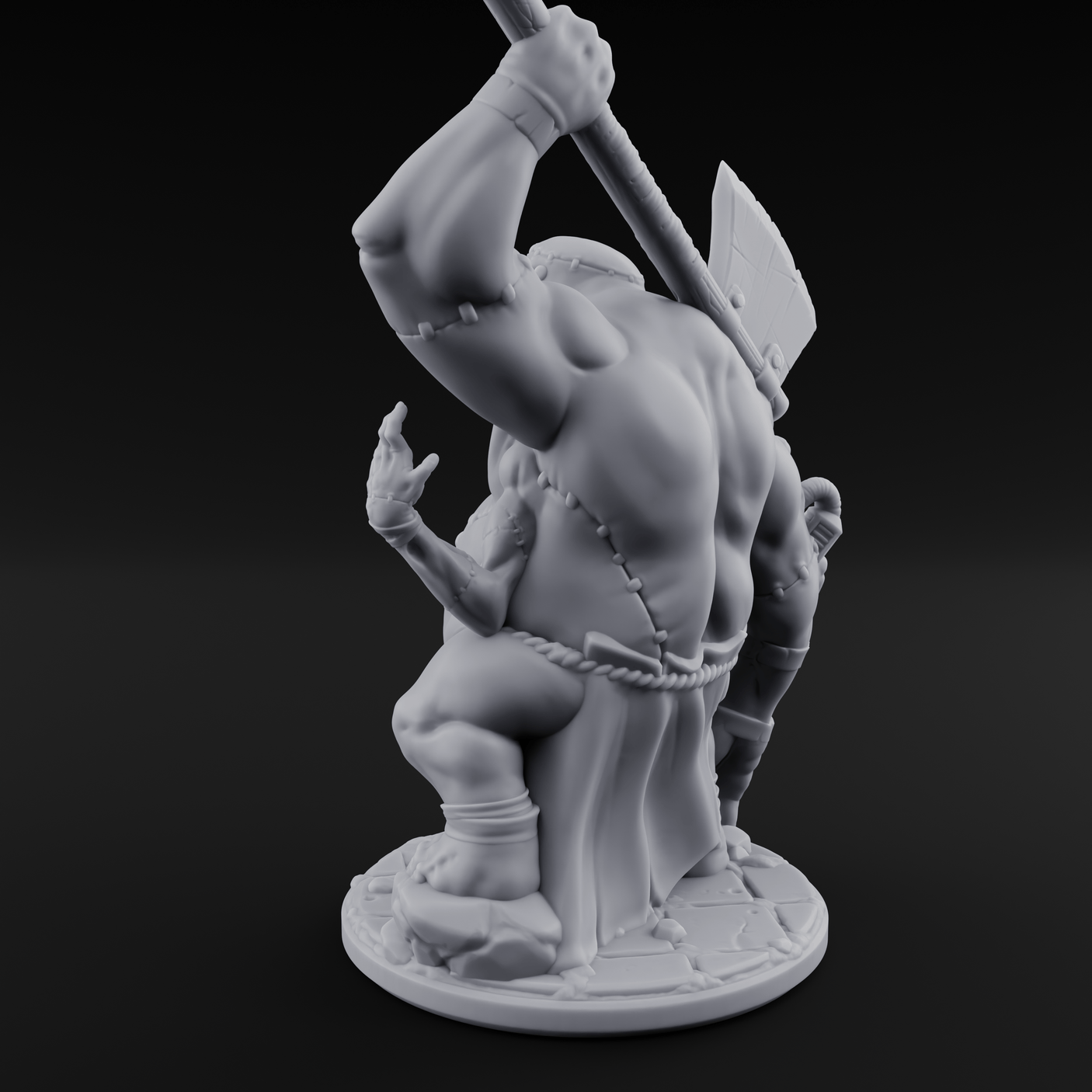 Stitched Together Zombie Abomination Miniature for Dungeons and Dragons, Pathfinder or other TTRPGs