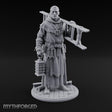 Ladder Lugging Human Friar Miniature for Dungeons and Dragons, Pathfinder or other TTRPGs