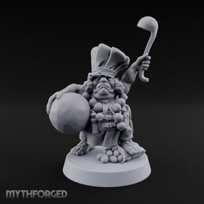 Ladle Brandishing Goblin Chef Miniature for Dungeons and Dragons, Pathfinder or other TTRPGs