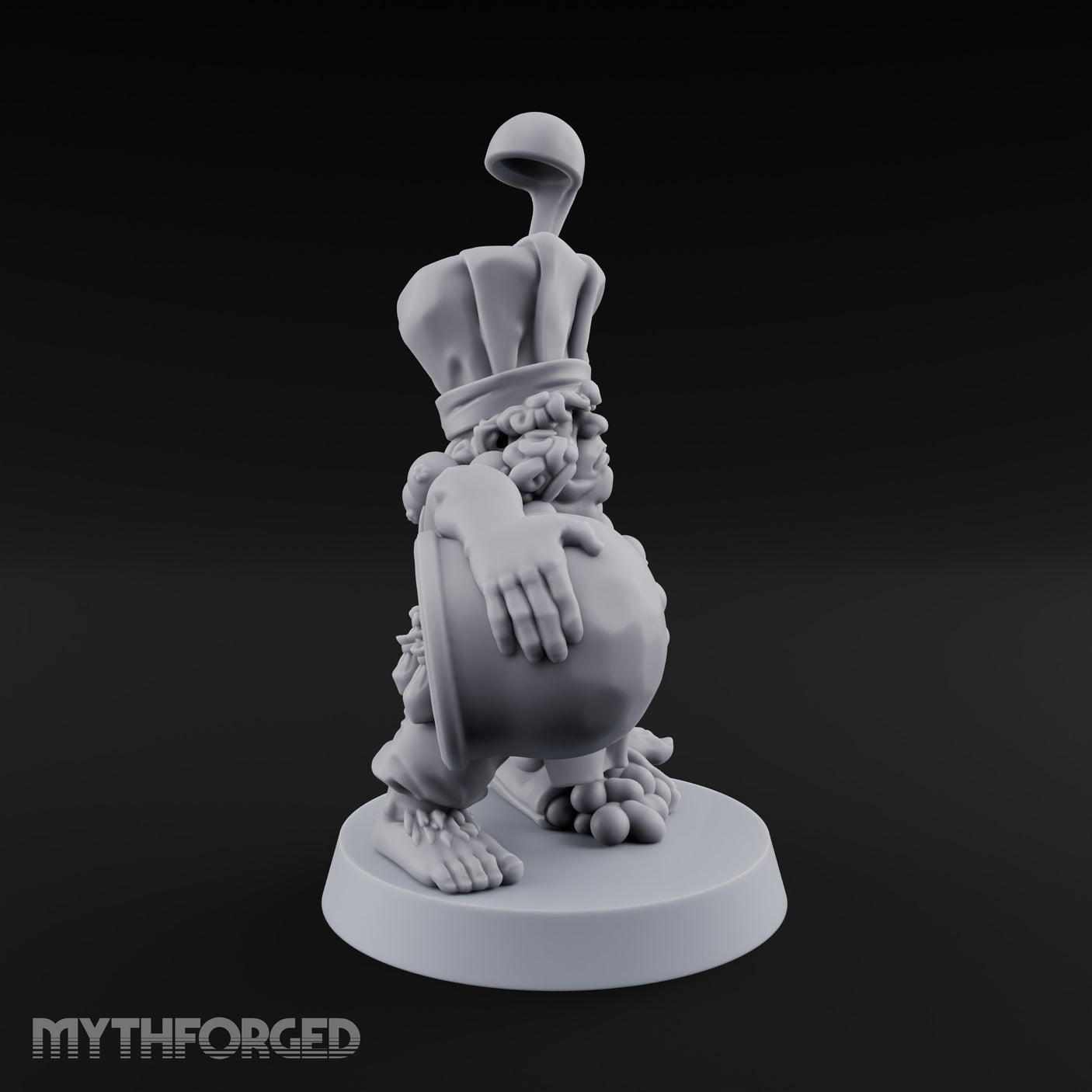Ladle Brandishing Goblin Chef Miniature for Dungeons and Dragons, Pathfinder or other TTRPGs