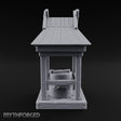 Ladle-Stirred Overflowing-Bowled Covered Water Well