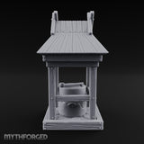 Ladle-Stirred Overflowing-Bowled Covered Water Well
