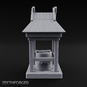 Ladle-Stirred Overflowing-Bowled Covered Water Well