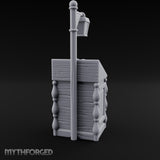 Lamp-Posted Open-Booked Noble Bedside Cabinet Miniature for Dungeons and Dragons, Pathfinder or other TTRPGs