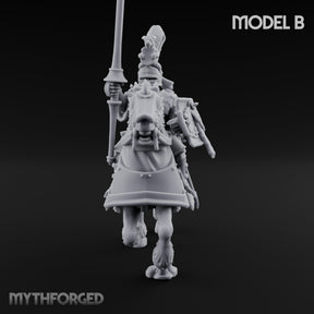 Lance And Sword Charging Human Knight on Horseback B Miniature for Dungeons and Dragons, Pathfinder or other TTRPGs