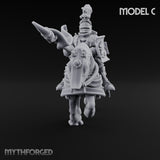 Lance And Sword Charging Human Knight on Horseback C Miniature for Dungeons and Dragons, Pathfinder or other TTRPGs