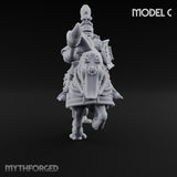 Lance And Sword Charging Human Knight on Horseback C Miniature for Dungeons and Dragons, Pathfinder or other TTRPGs