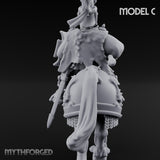 Lance And Sword Charging Human Knight on Horseback C Miniature for Dungeons and Dragons, Pathfinder or other TTRPGs