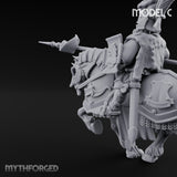 Lance And Sword Charging Human Knight on Horseback C Miniature for Dungeons and Dragons, Pathfinder or other TTRPGs