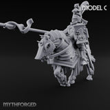 Lance And Sword Charging Human Knight on Horseback C Miniature for Dungeons and Dragons, Pathfinder or other TTRPGs