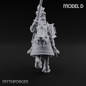 Lance And Sword Charging Human Knight on Horseback D Miniature for Dungeons and Dragons, Pathfinder or other TTRPGs