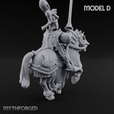 Lance And Sword Charging Human Knight on Horseback D Miniature for Dungeons and Dragons, Pathfinder or other TTRPGs