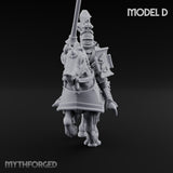 Lance And Sword Charging Human Knight on Horseback D Miniature for Dungeons and Dragons, Pathfinder or other TTRPGs