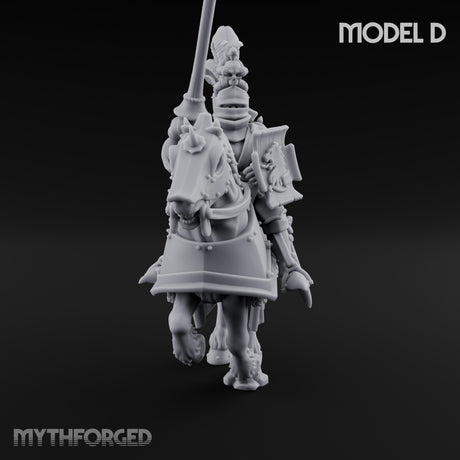 Lance And Sword Charging Human Knight on Horseback D Miniature for Dungeons and Dragons, Pathfinder or other TTRPGs