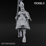 Lance And Sword Charging Human Knight on Horseback E Miniature for Dungeons and Dragons, Pathfinder or other TTRPGs