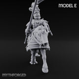 Lance And Sword Charging Human Knight on Horseback E Miniature for Dungeons and Dragons, Pathfinder or other TTRPGs