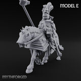 Lance And Sword Charging Human Knight on Horseback E Miniature for Dungeons and Dragons, Pathfinder or other TTRPGs